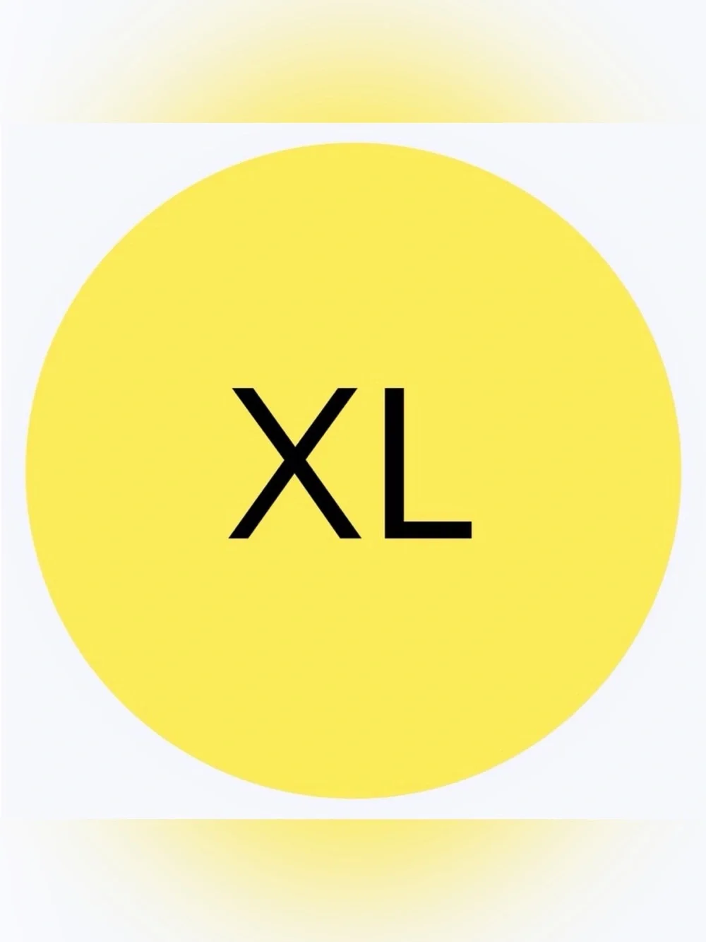 50‎ SHIPPING STICKERS - 2” ROUND - SIZE EXTRA LARGE “XL” - CLOTHING LABELS